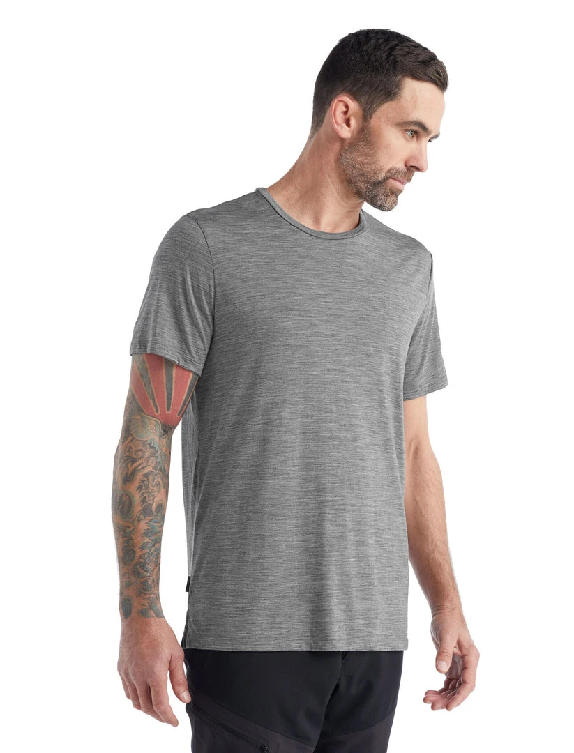 Icebreaker Men's Vamosoutdoors Sphere II SS Tee - Metro Heather Shirt | Lightweight & Breathable 2 Vamosoutdoors M's Sphere II SS Tee- Metro Heather Shirts
