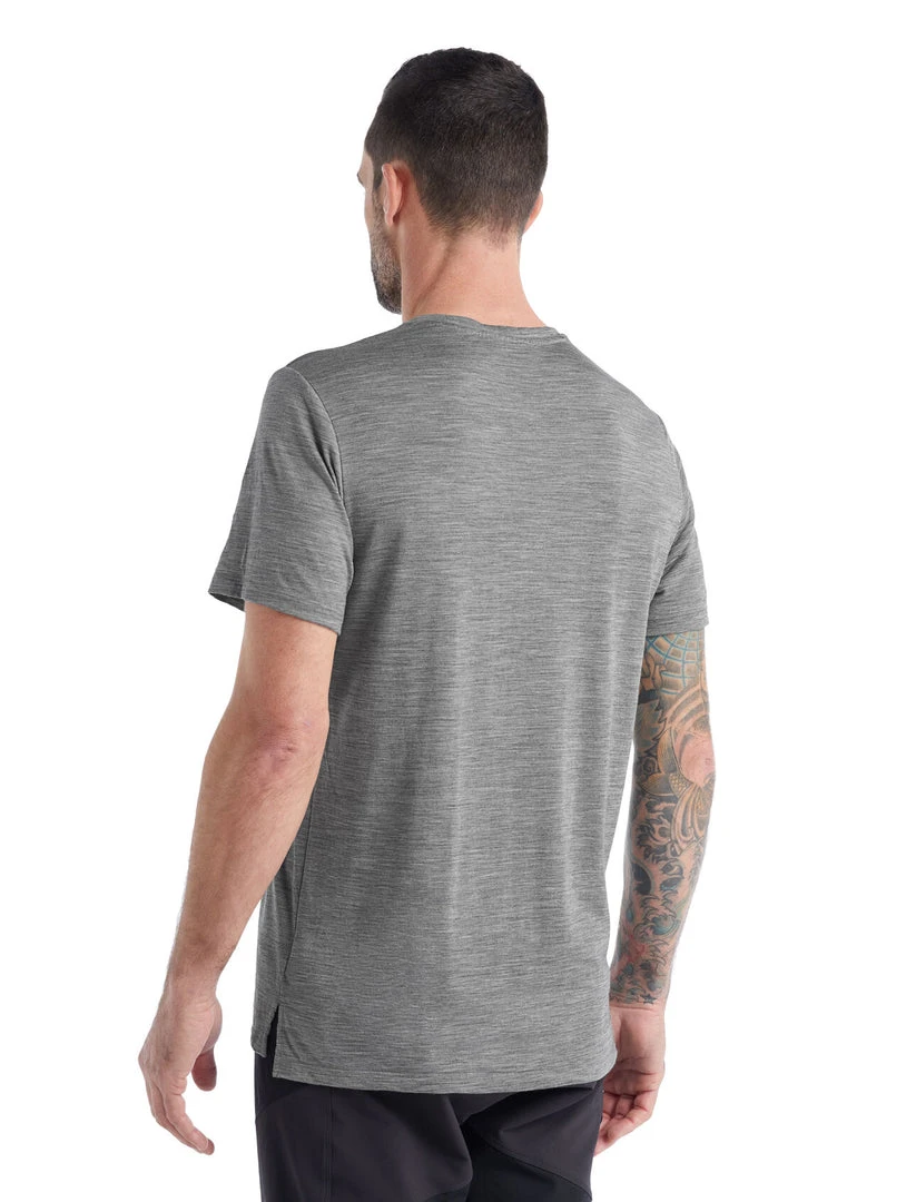 Icebreaker Men's Vamosoutdoors Sphere II SS Tee - Metro Heather Shirt | Lightweight & Breathable 4 Vamosoutdoors M's Sphere II SS Tee- Metro Heather Shirts