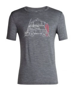 Vamosoutdoors Shirts M's Tech Lite II SS Tee- Surfspot Camper- Gritstone Heather