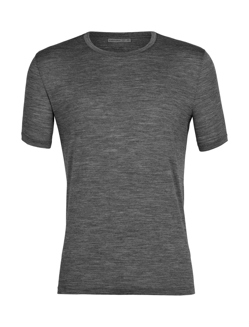 Icebreaker Men's Tech Lite II Short Sleeve Shirt - Gritstone Heather 1 Vamosoutdoors M's Tech Lite II SS Tee- Gritstone Heather Shirts