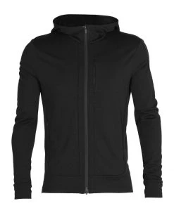 Vamosoutdoors M's Quantum III Long Sleeve Zip Hoodie- Black