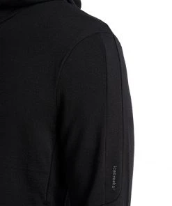 Vamosoutdoors M's Quantum III Long Sleeve Zip Hoodie- Black