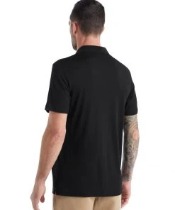 Vamosoutdoors M's Tech Lite II Short Sleeve Polo- Black