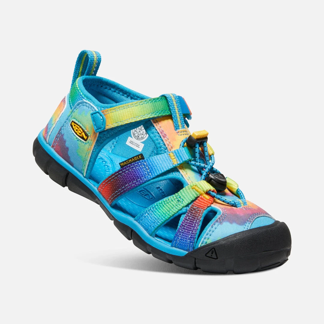 Keen Little Kids' Seacamp II CNX Water Sandals - Vivid Blue/Tie Dye 2 Keen Little Kids' Seacamp II CNX - Vivid Blue/Tie Dye
