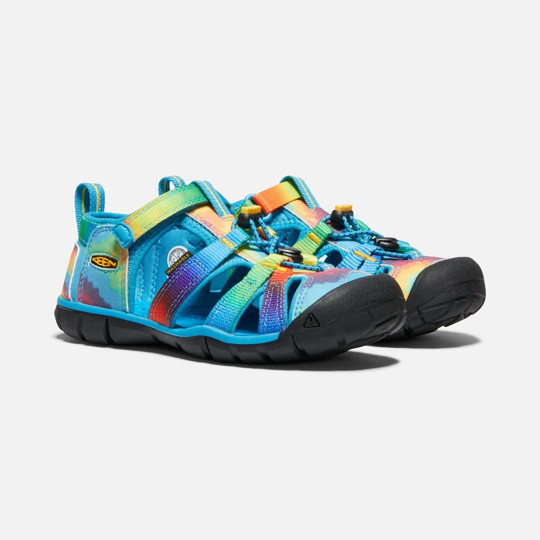 Keen Little Kids' Seacamp II CNX Water Sandals - Vivid Blue/Tie Dye 3 Keen Little Kids' Seacamp II CNX - Vivid Blue/Tie Dye