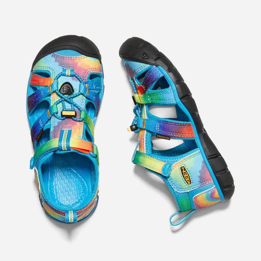 Keen Little Kids' Seacamp II CNX Water Sandals - Vivid Blue/Tie Dye 5 Keen Little Kids' Seacamp II CNX - Vivid Blue/Tie Dye
