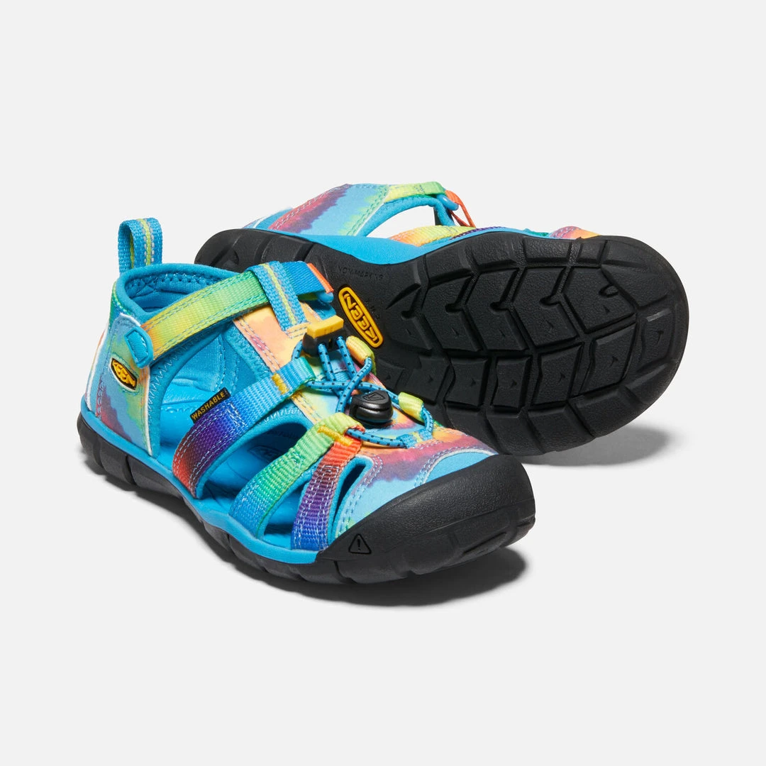 Keen Little Kids' Seacamp II CNX Water Sandals - Vivid Blue/Tie Dye 4 Keen Little Kids' Seacamp II CNX - Vivid Blue/Tie Dye