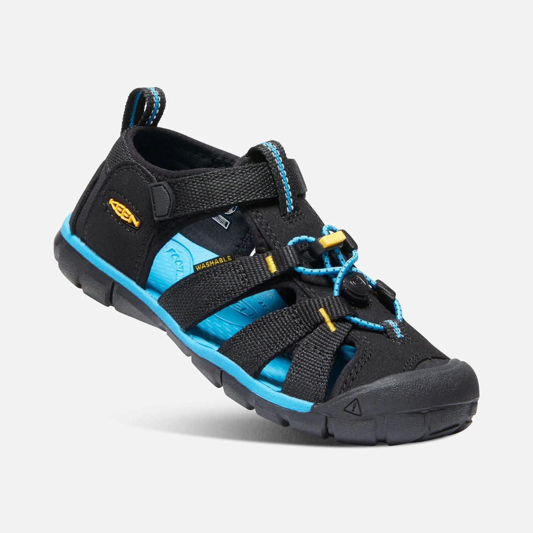 Keen Big Kids' Seacamp II CNX Water Sandals - Black/Keen Yellow | Durable & Comfortable 2 Big Kids' Seacamp II CNX - Black/Keen Yellow