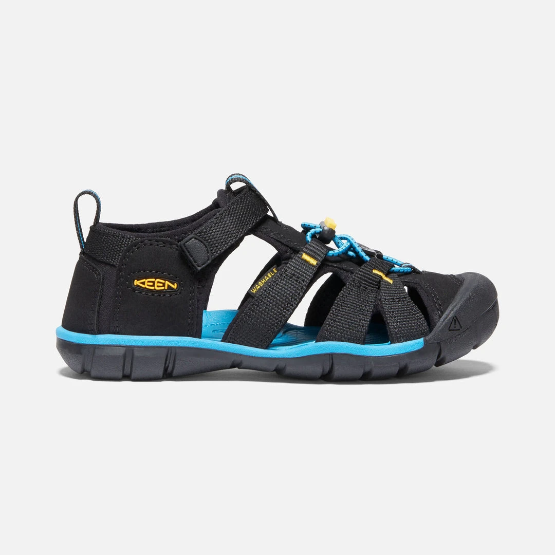 Keen Big Kids' Seacamp II CNX Water Sandals - Black/Keen Yellow | Durable & Comfortable 1 Big Kids' Seacamp II CNX - Black/Keen Yellow