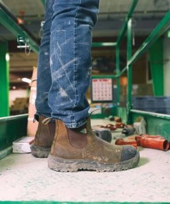 Blundstone Work & Safety 169 - Crazy Horse Brown Rubber Toe Boots for Men & Women 12 Blundstone Work & Safety 169 - Crazy Horse Brown Rubber Toe