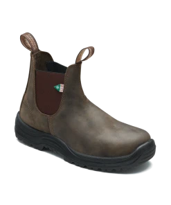 Blundstone Work & Safety 180 - Waxy Rustic Brown Steel Toe Footwear