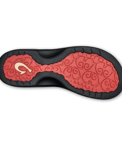 Olukai Footwear W's Ohana Sandals- Hot Coral/Black