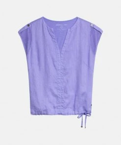 Sandwich Linen Blouse - Jacaranda