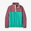 Vamosoutdoors WOMENS W's Micro D® Snap-T® Fleece Pullover- Fresh Teal