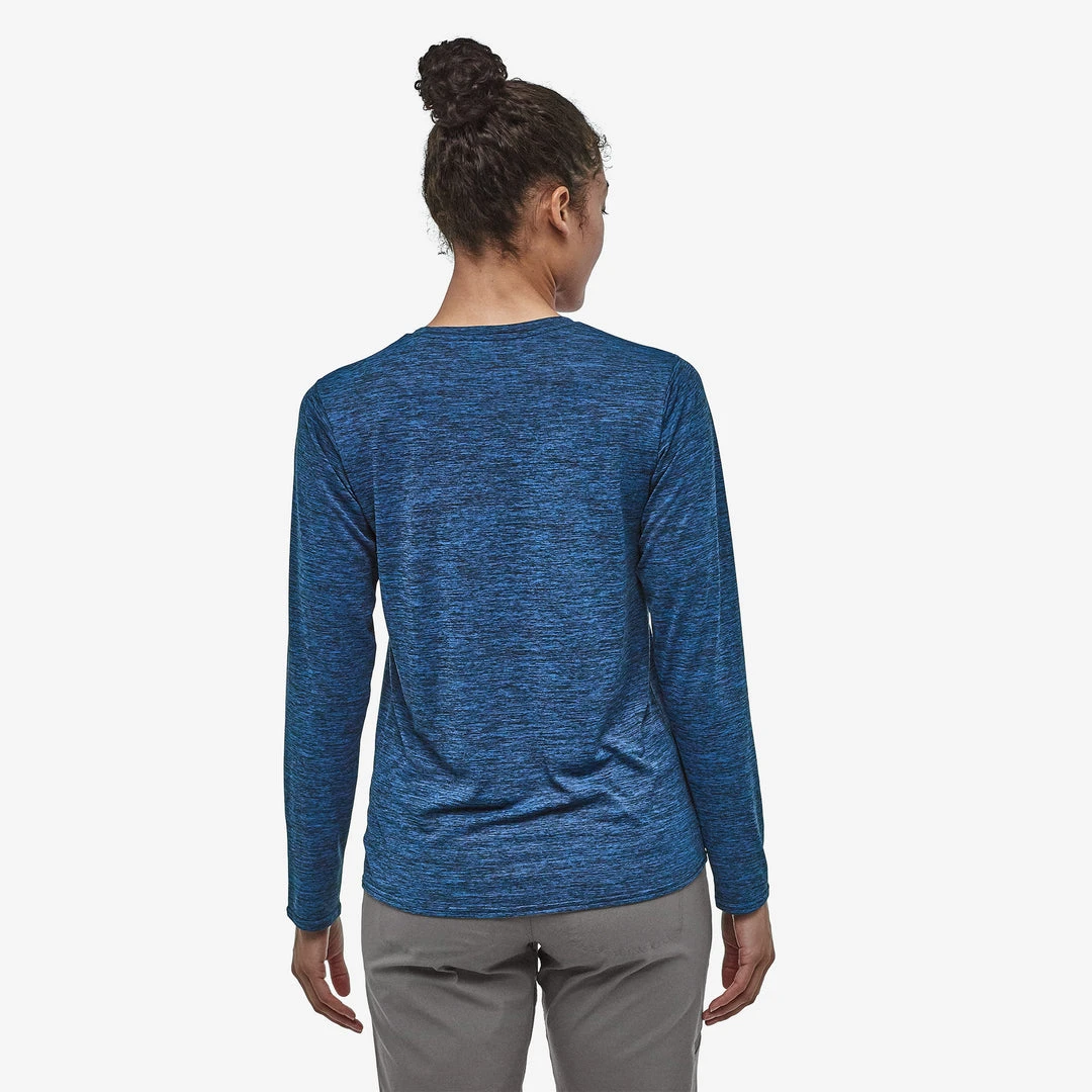 Patagonia Women's Capilene Cool Long Sleeve Shirt - Viking Blue | Eco-Friendly Performance Top 2 Patagonia W's L/S Capilene Cool Shirt - Viking Blue WOMENS