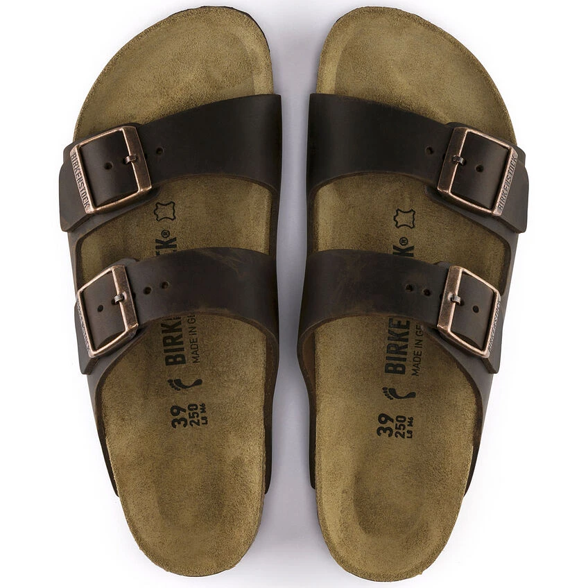 Birkenstock Arizona Oiled Leather Sandals - Habana, Narrow & Regular Fit (Men & Women) 3 Birkenstock Arizona Oiled Leather Habana - Narrow And Regular