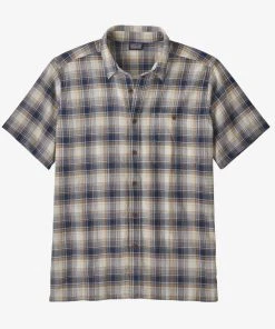 Patagonia Men's A/C Shirt - Local Harvester Stone Blue | Eco-Friendly Casual Top 6 Patagonia Shirts M's A/C Shirt- Local Harvester Stone Blue