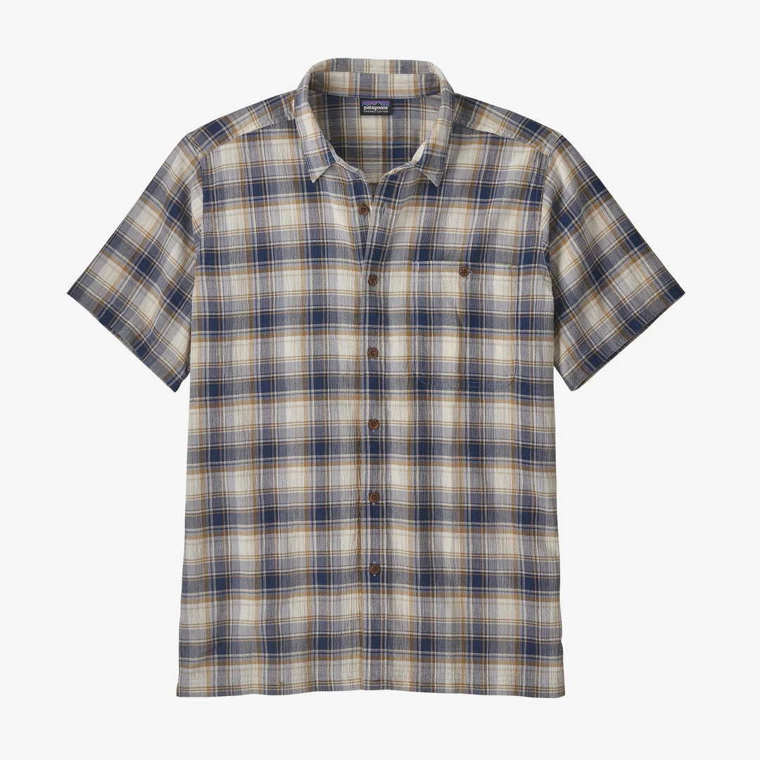 Patagonia Men's A/C Shirt - Local Harvester Stone Blue | Eco-Friendly Casual Top 3 Patagonia Shirts M's A/C Shirt- Local Harvester Stone Blue