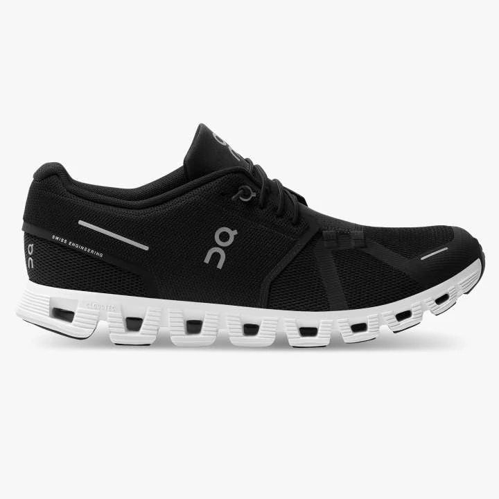 ON Running Men's Cloud 5 Running Shoes - Black/White | Lightweight & Comfortable 1 ON Running M's Cloud 5 -Black/White Footwear