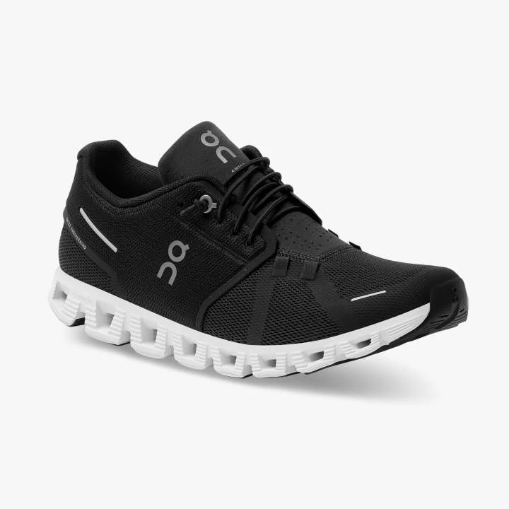 ON Running Men's Cloud 5 Running Shoes - Black/White | Lightweight & Comfortable 2 ON Running M's Cloud 5 -Black/White Footwear