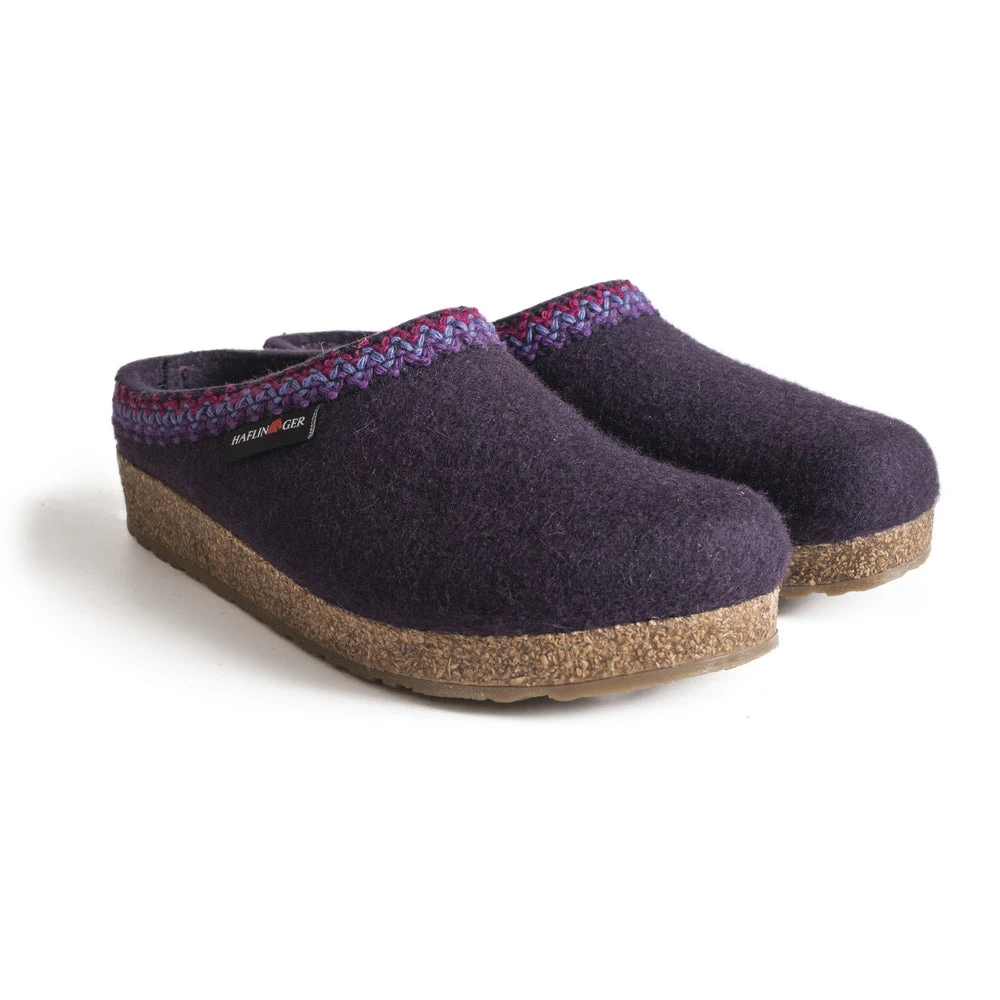 Vamosoutdoors Haflinger Grizzly - Zig Zag Eggplant Slippers for Men & Women | Comfortable Footwear 1 Vamosoutdoors Haflinger Grizzly - Zig Zag Eggplant Footwear