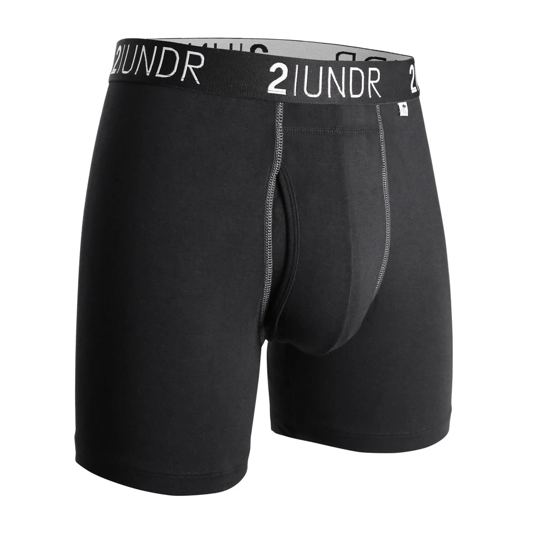 2 UNDR Swing Shift Boxer Brief - Black Base Layers for Men | Premium Comfort & Support 1 2 UNDR Swing Shift Boxer Brief - Black Base Layers