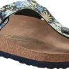 Birkenstock Gizeh Birko-Flor Floral Navy Vegan