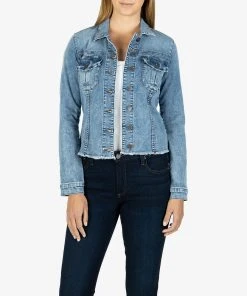 Kut Denim Kara Jean Jacket - Standard Wash (frayed Hem) WOMENS