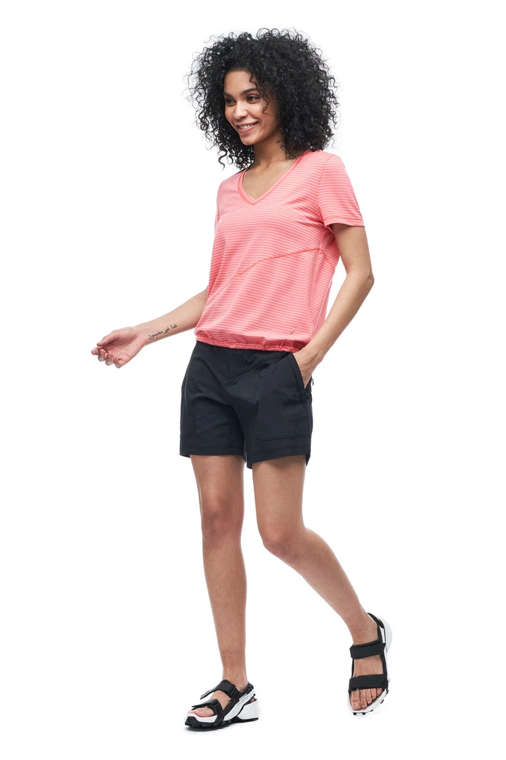 Indyeva Women's KURAK Shirt - Pomelo Petunia Stripe | Stylish & Comfortable Top 2 Indyeva WOMENS KURAK Shirt- Pomelo Petunia Stripe