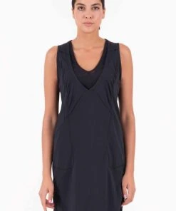 Indyeva W's LIIKE III - Woven Stretch Dress - Black WOMENS