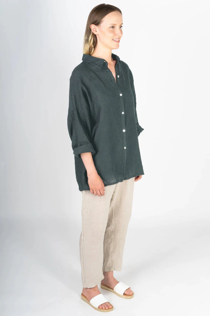 Lemonwood WOMENS Florence Blouse - Charcoal Grey
