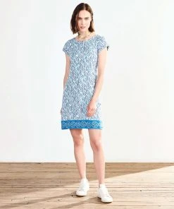 Hatley WOMENS W's Nellie Dress - Blue Shoreline Ripples