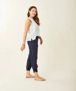 Vamosoutdoors W's Avery Beach Pant- Navy Lau Stripe WOMENS