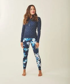 Vamosoutdoors W's Stella Zip-Up Jacket- Navy Polka Dot WOMENS