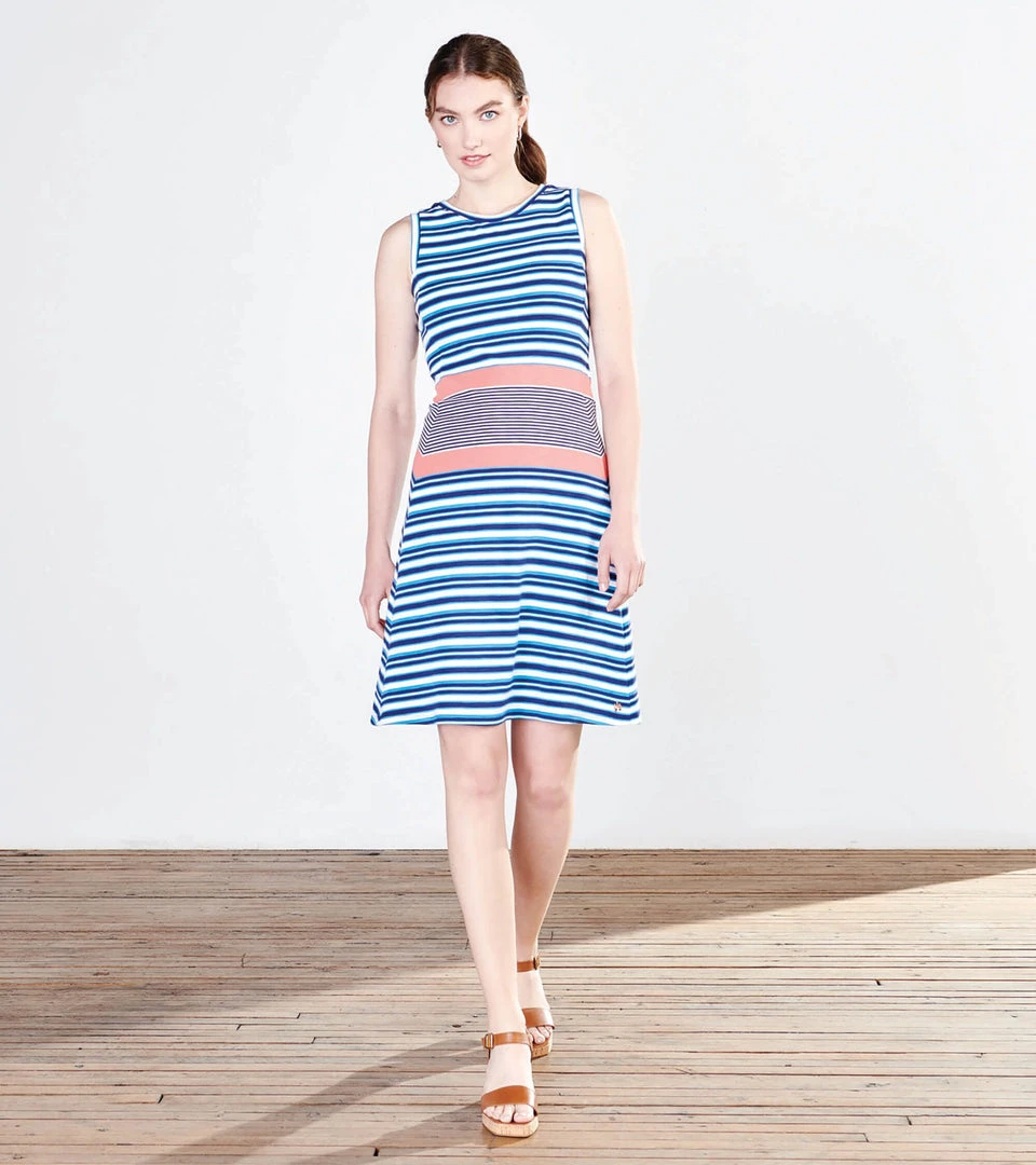 Hatley Women's Sarah Dress - Sunrise Stripes | Stylish & Comfortable Dress 1 Hatley W's Sarah Dress - Sunrise Stripes