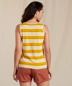 Toad&Co W's Grom Tank- Butter 70's Stripe