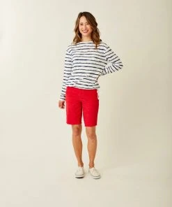 Vamosoutdoors W's Lorena Top- Navy Tie Dye Stripe