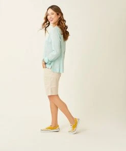 Vamosoutdoors WOMENS W's Davis Textured Top- Sea Glass