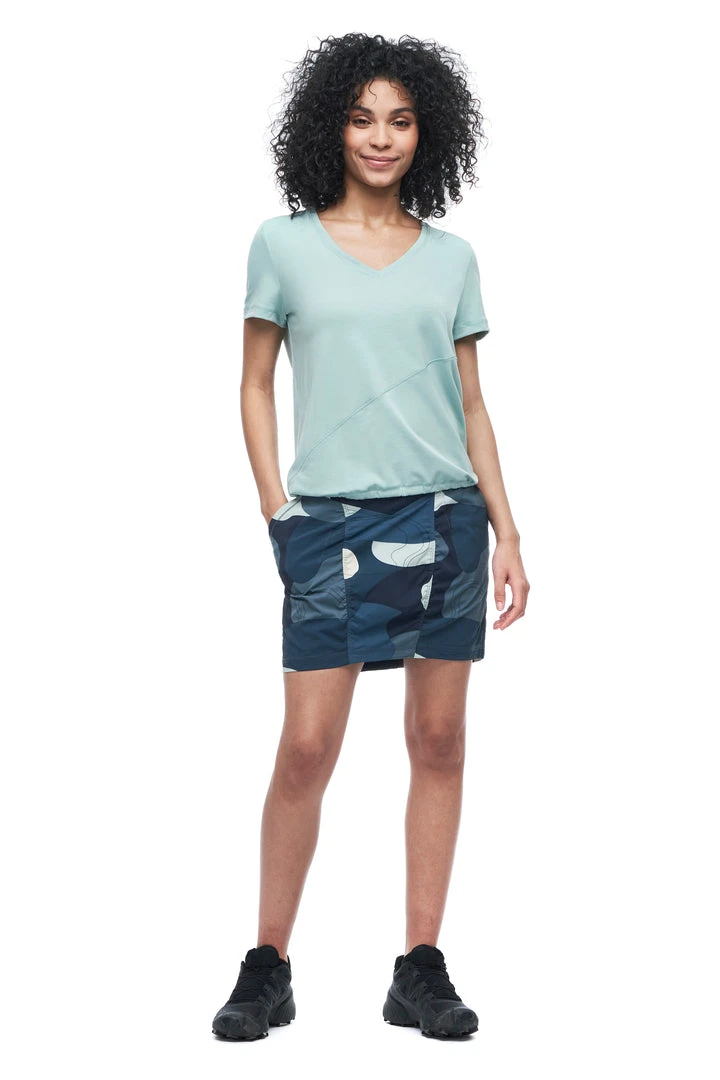 Indyeva ULENDO III Skort - Prussian Topo Print Blue | Women's Active Skort | Comfort & Style 1 Indyeva ULENDO III Skort - Prussian Topo Print Blue