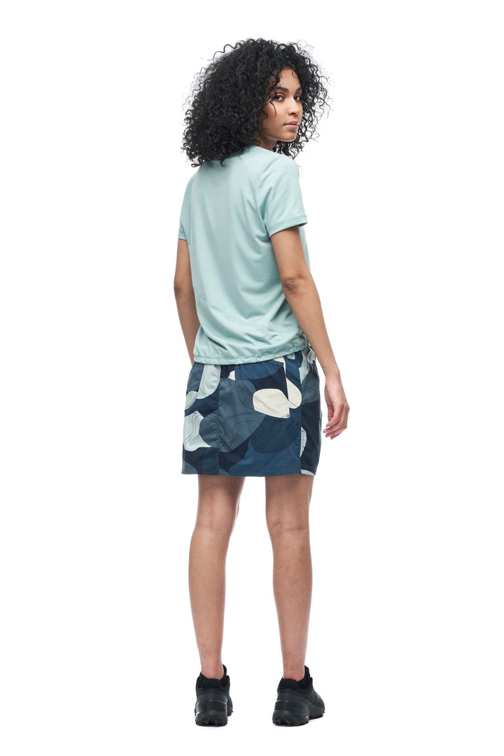 Indyeva ULENDO III Skort - Prussian Topo Print Blue | Women's Active Skort | Comfort & Style 3 Indyeva ULENDO III Skort - Prussian Topo Print Blue
