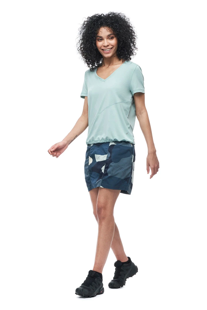 Indyeva ULENDO III Skort - Prussian Topo Print Blue | Women's Active Skort | Comfort & Style 2 Indyeva ULENDO III Skort - Prussian Topo Print Blue