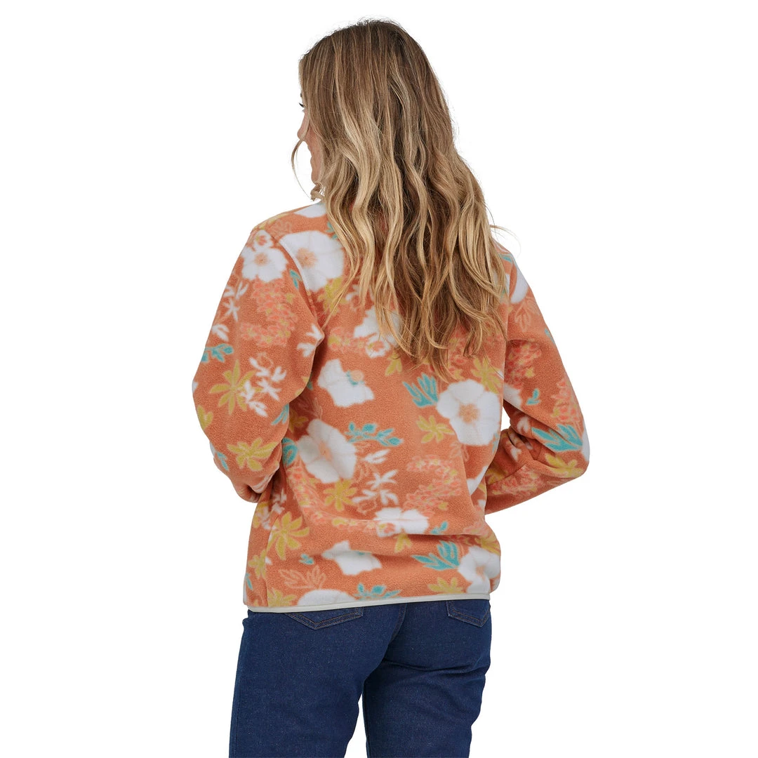 Patagonia Women's W's Lightweight Synchilla® Snap-T® Fleece Pullover - Flower Power Big: Toasted Peach 2 Patagonia WOMENS W's Lightweight Synchilla® Snap-T® Fleece Pullover - Flower Power Big: Toasted Peach