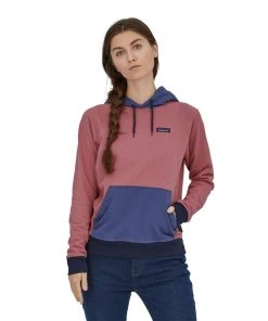 Patagonia WOMENS W's P-6 Label Organic Hoody - Light Star Pink