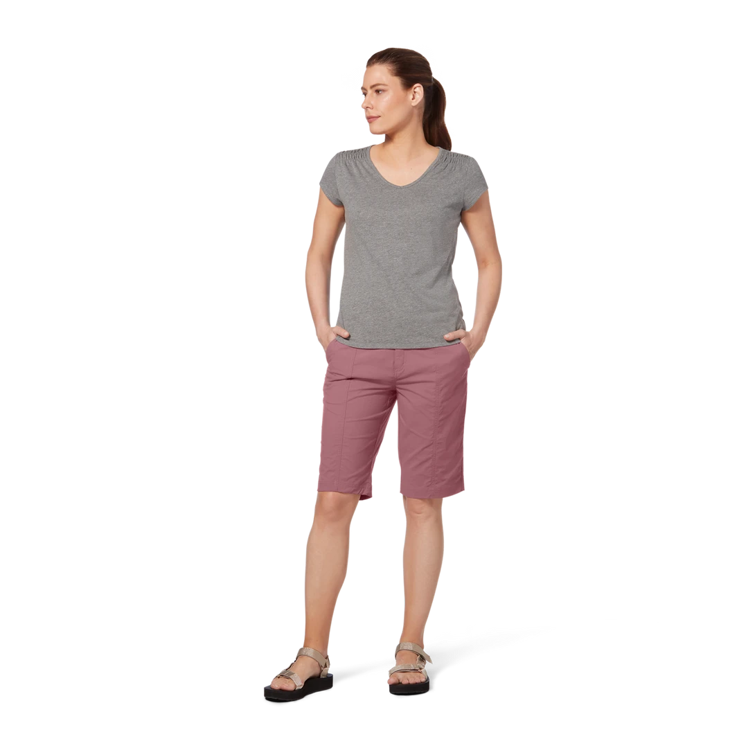 Royal Robbins Women's Discovery III Bermuda Shorts - Deco Rose | Comfort & Style 2 Royal Robbins W's Discovery III Bermuda Shorts - Deco Rose WOMENS