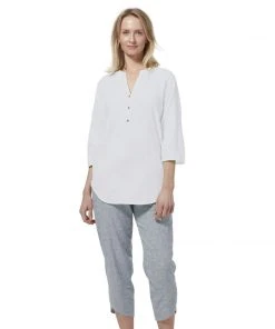 Royal Robbins Oasis Tunic II 3/4 Sleeve - White WOMENS