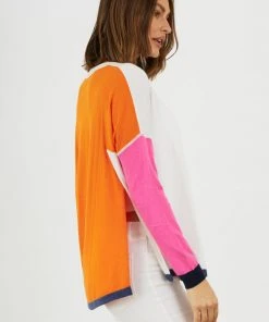 Zaket & Plover W's Block Colour Sweater - White