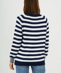 Zaket & Plover W's Nautical Stripe Sweater - Navy