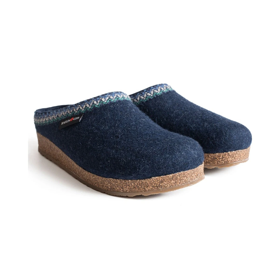 Vamosoutdoors Haflinger Grizzly - Zig Zag Captains Blue Slippers for Men & Women 1 Vamosoutdoors Footwear Haflinger Grizzly - Zig Zag Captains Blue