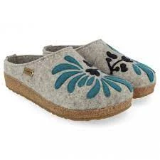 Vamosoutdoors Footwear Haflinger Clogs Blooming - Silver Grey