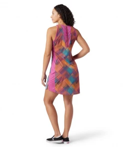 Smartwool W's Merino Sport Tank Dress - Festive Fuchsia Plaid WOMENS